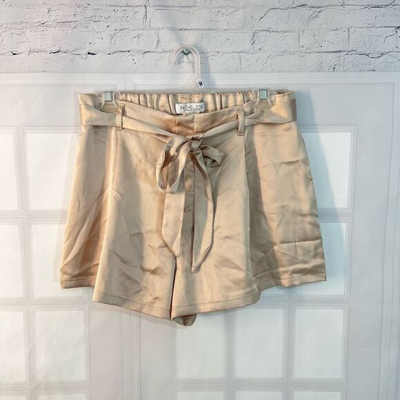 Rachel Zoe Cream cream Satin Tie Waist Shorts Size Medium